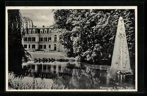 AK Meiningen i. Thür., Partie am Palais