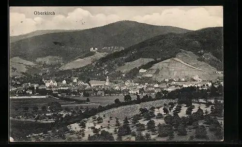 AK Oberkirch, Ortsansicht aus der Ferne