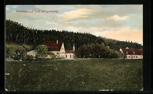 AK Radegund, Teilansicht mit Kirche