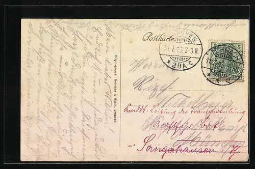 AK Lörrach, Blick auf das Hebel-Denkmal