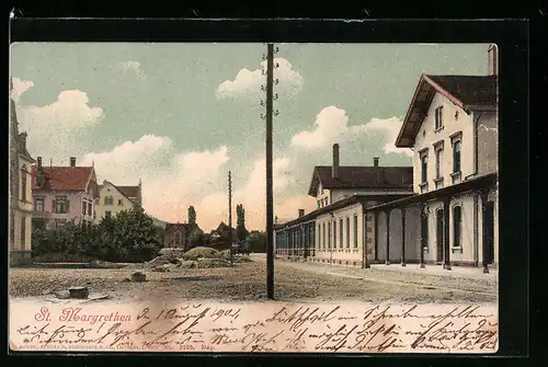 AK St. Margrethen, Strassenpartie im Ort