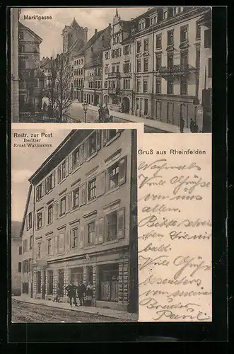 AK Rheinfelden, Restaurant zur Post, Marktgasse