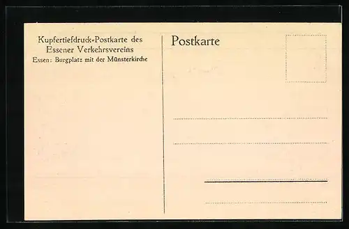 AK Essen, Burgplatz mit Strassenbahn