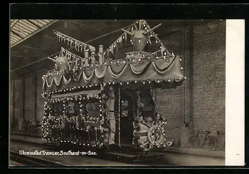 AK Southend-on-Sea, Illuminated Tramcar