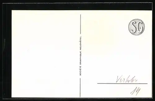 AK Neuchatel, Tram sur la Place Pury