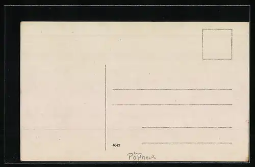 Foto-AK Pössneck, Turnverein Neustadt /Orla, Ausflug im Jahr 1917, mit Soldat