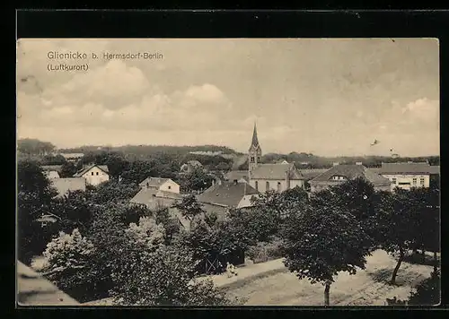 AK Glienicke bei Berlin-Hermsdorf, Teilansicht aus der Vogelschau