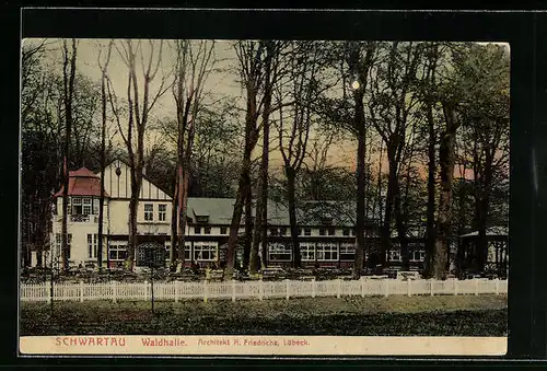 AK Bad Schwartau, Gaststätte Waldhalle, Gartenansicht