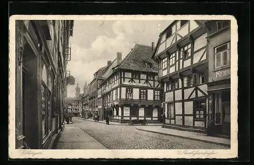 AK Göttingen, Blick in die Barfüsserstrasse