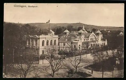 AK Göttingen, Ortspartie am Stadtpark