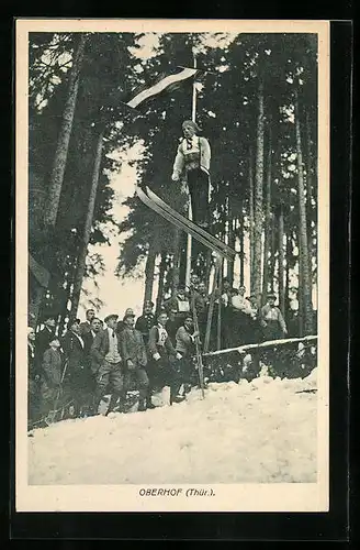 AK Oberhof /Thür., Ski-Veranstaltung auf dem Wintersportplatz