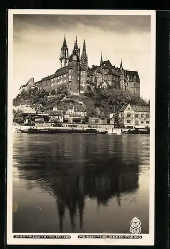 Foto-AK Walter Hahn, Dresden, Nr. 5629: Meissen / Elbe, Elbpartie mit Albrechtsburg