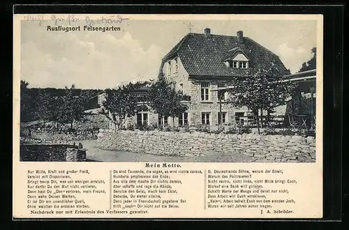 AK Rengershausen bei Cassel, Gasthaus Felsengarten im Fuldatal