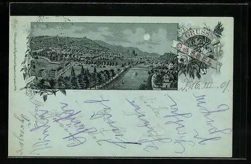 Mondschein-Lithographie Kassel, Teilansicht