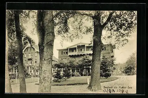 AK Plau am See, Haus Seelust mit Anlagen