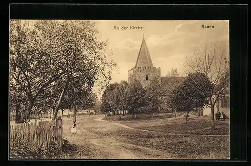 AK Rauen, Partie an der Kirche