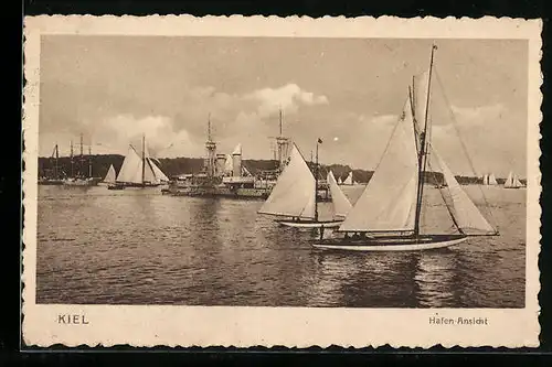 AK Kiel, Kriegshafen, Segelboote