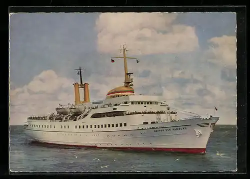 AK Passagierschiff Wappen von Hamburg
