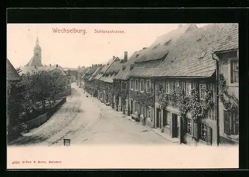 AK Wechselburg, Wohnhäuser in der Schlossstrasse
