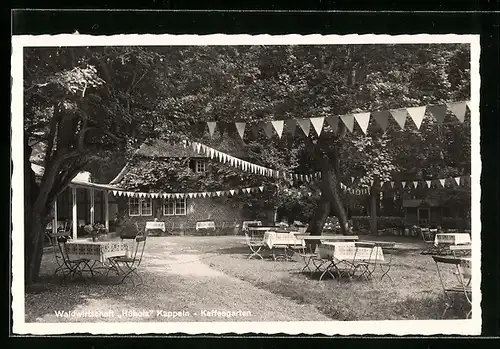 AK Kappeln / Schlei, Gasthaus Waldwirtschaft Hüholz, Kaffeegarten