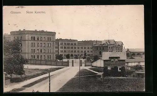 AK Giessen, Neue Kaserne aus der Vogelschau