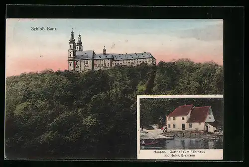 AK Staffelstein, Gasthaus zum Fährhaus, Schloss Banz