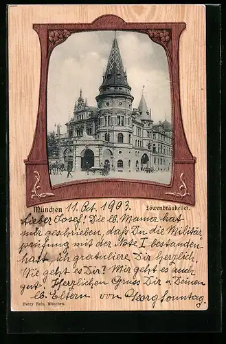 Passepartout-Lithographie München, Löwenbräu-Keller