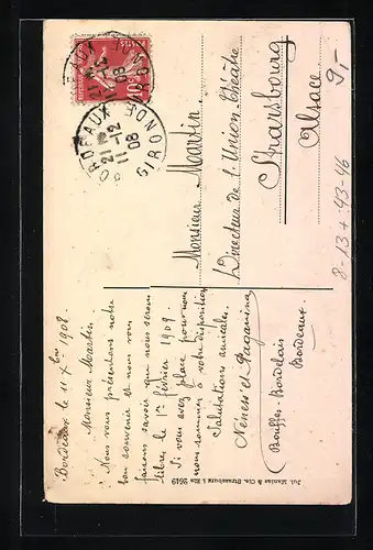 AK Zwei Pariser Strassensänger, Néness et Paganina