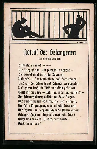 AK Notruf der Gefangenen von Heinrich Gutberlet