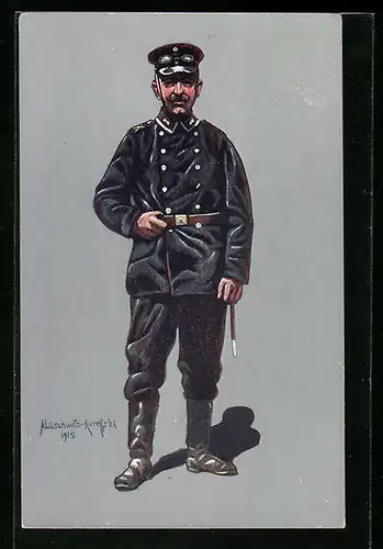 AK Unteroffizier des Kraftbataillon in Uniform