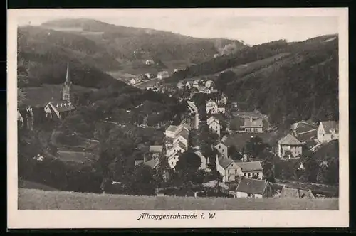 AK Altroggenrahmede i. W., Blick auf das Dorf