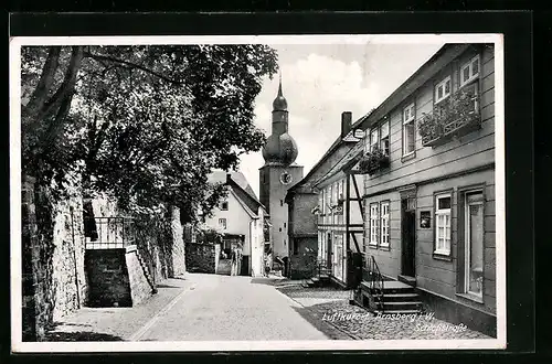 AK Arnsberg i. W., Schlossstrasse mit Anwohnern