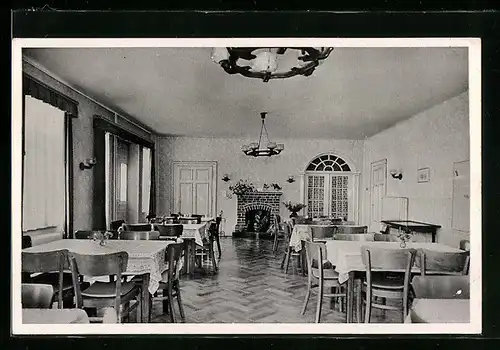 AK Kierspe, Müttererholungsheim der Westfälischen Frauenhilfe, Haus Isenburg, Innenansicht