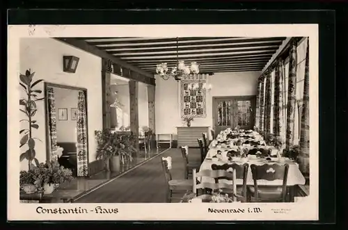 AK Neuenrade i. W., Gasthaus Constantin-Haus, Innenansicht