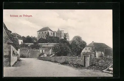 AK Thüngen, Strassenpartie mit Schloss