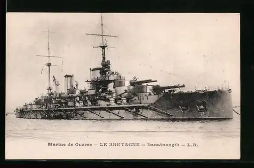 AK Marine de Guerre, Le Bretagne, Dreadnought, Kriegsschiff
