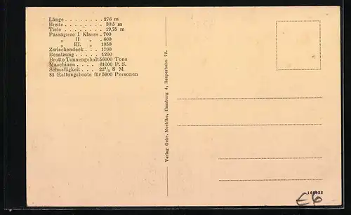 AK Passagierschiff S.S.D. Vaterland neben Schleppern unter Dampf, Hamburg-Amerika Linie