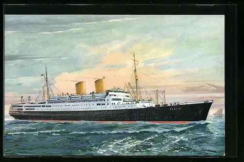 Künstler-AK Norddeutscher Lloyd Bremen, das Passagierschiff M.S. Berlin auf Hoher See