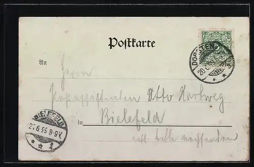 AK Dorsten, Markttreiben auf dem Marktplatz mit Kirche