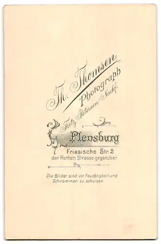 Fotografie Th. Thomsen, Flensburg, Friesische Str. 2, bürgerlicher Herr mit gepflegtem Bart und seine Frau