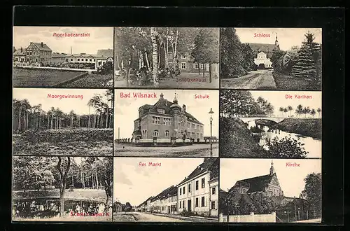 AK Bad Wilsnack, Schützenhaus, Schloss und Moorbadeanstalt