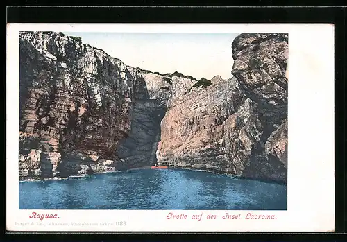 AK Ragusa, Grotte auf der Insel Lacroma