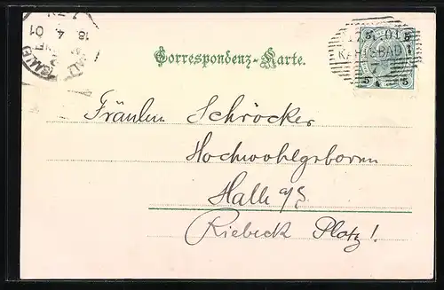 AK Karlsbad, Westend mit Villa Ritter und Russischer Kirche