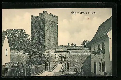 AK Eger, Blick auf Schwarzen Turm