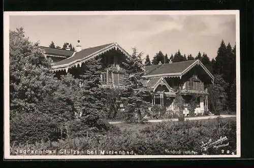 AK Glatzen, Gebäudeansicht von Aussen vom Jagdschloss