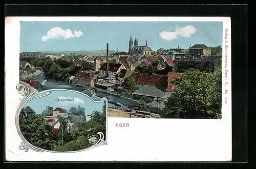 AK Eger, Ortsansicht, Kaiserburg