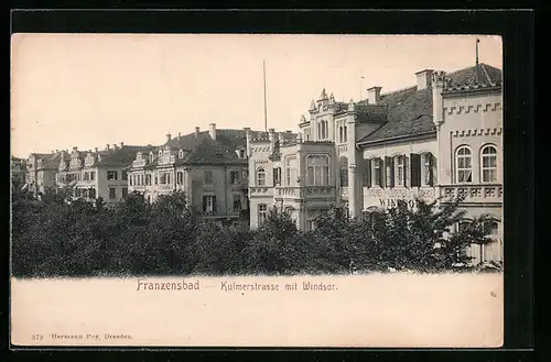 AK Franzensbad, Kulmerstrasse mit Windsor