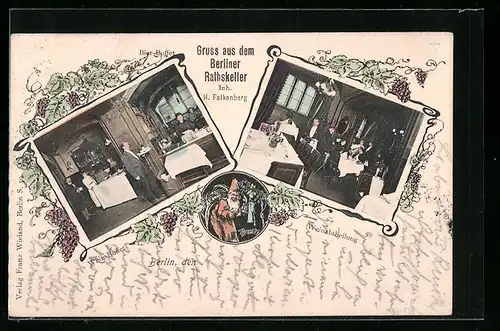 AK Berlin, Gasthaus Rathskeller, Inh.: H. Falkenberg, Königstrasse