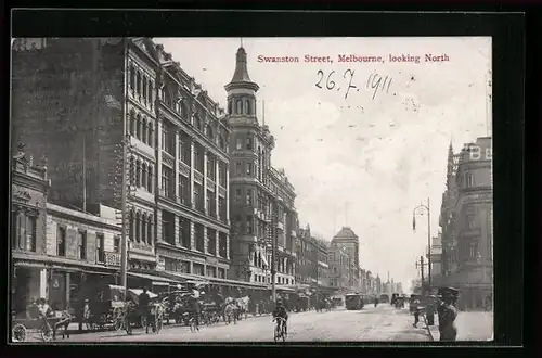 AK Melbourne, Swanston Street, looking North