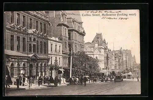 AK Melbourne, Collins Street, looking west